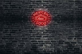 Neon LED schriftzug sign schild light strip rot, online, restaurante, Home, Lifestyle, Mexican Food, taco, Food