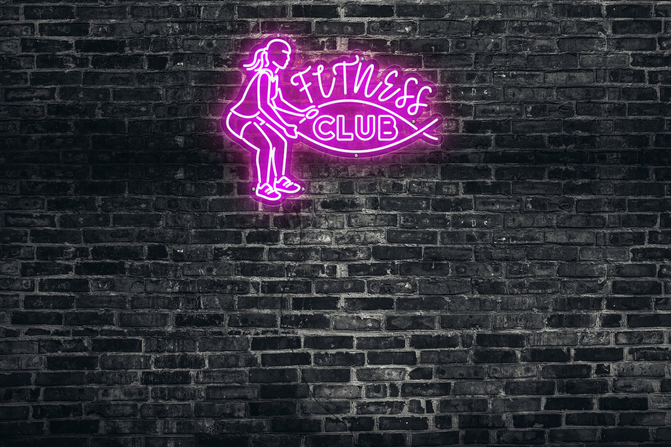 Neon LED schriftzug sign schild light strip pink online home dekor business lifestyle fitness studio, fitness club