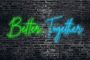 Neon LED schriftzug sign schild light strip bunt online home dekor, better together