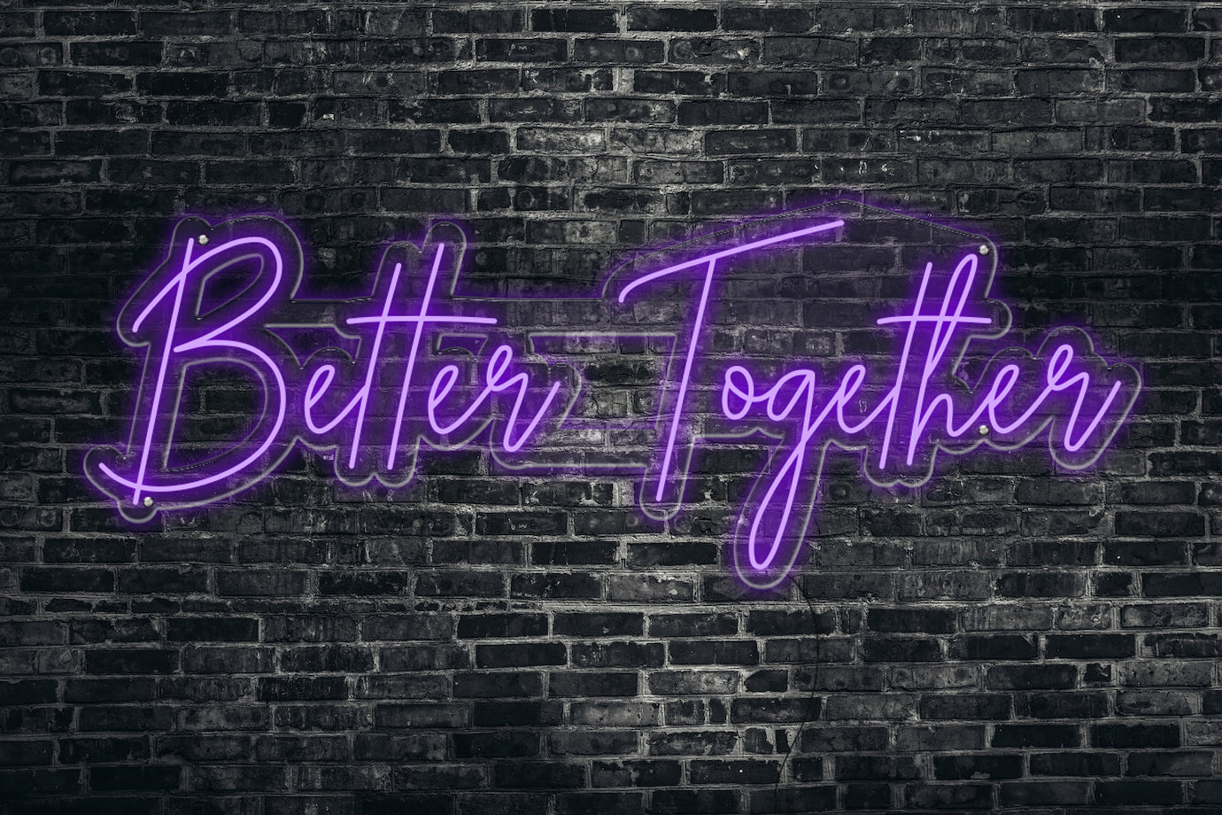 Neon LED schriftzug sign schild light strip lila online home dekor, better together