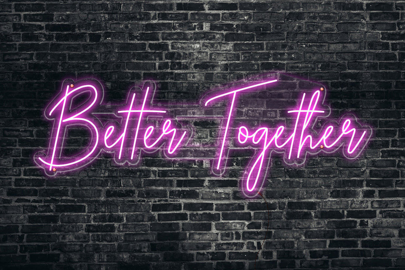 Neon LED schriftzug sign schild light strip pink online home dekor, better together