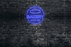 Neon LED schriftzug sign schild light strip blau online home dekor, backerei, bakery house