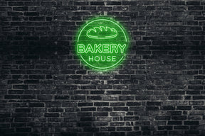 Neon LED schriftzug sign schild light strip grün online home dekor, backerei, bakery house