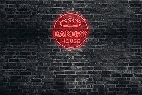 Neon LED schriftzug sign schild light strip rot online home dekor, backerei, bakery house