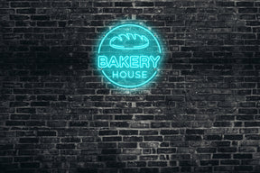 Neon LED schriftzug sign schild light strip türkis online home dekor, backerei, bakery house