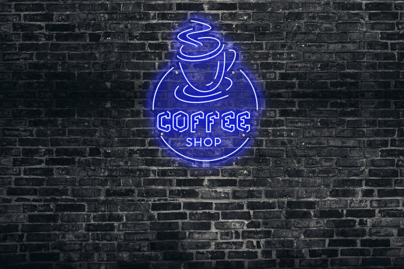 Neon LED schriftzug sign schild light strip blau online home dekor business, das cafe, coffee shop