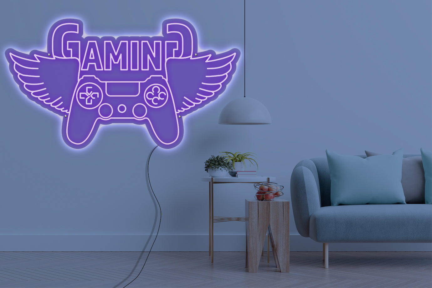 Neon LED schriftzug sign schild light strip lila online home dekor business gaming lifestyle, gaming