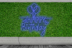 Neon LED schriftzug sign schild light strip blau online home dekor event party, happy birthday