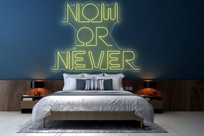 Neon LED schriftzug sign schild light strip warmweiss online home dekor business fitness studio lifestyle, Now or Never