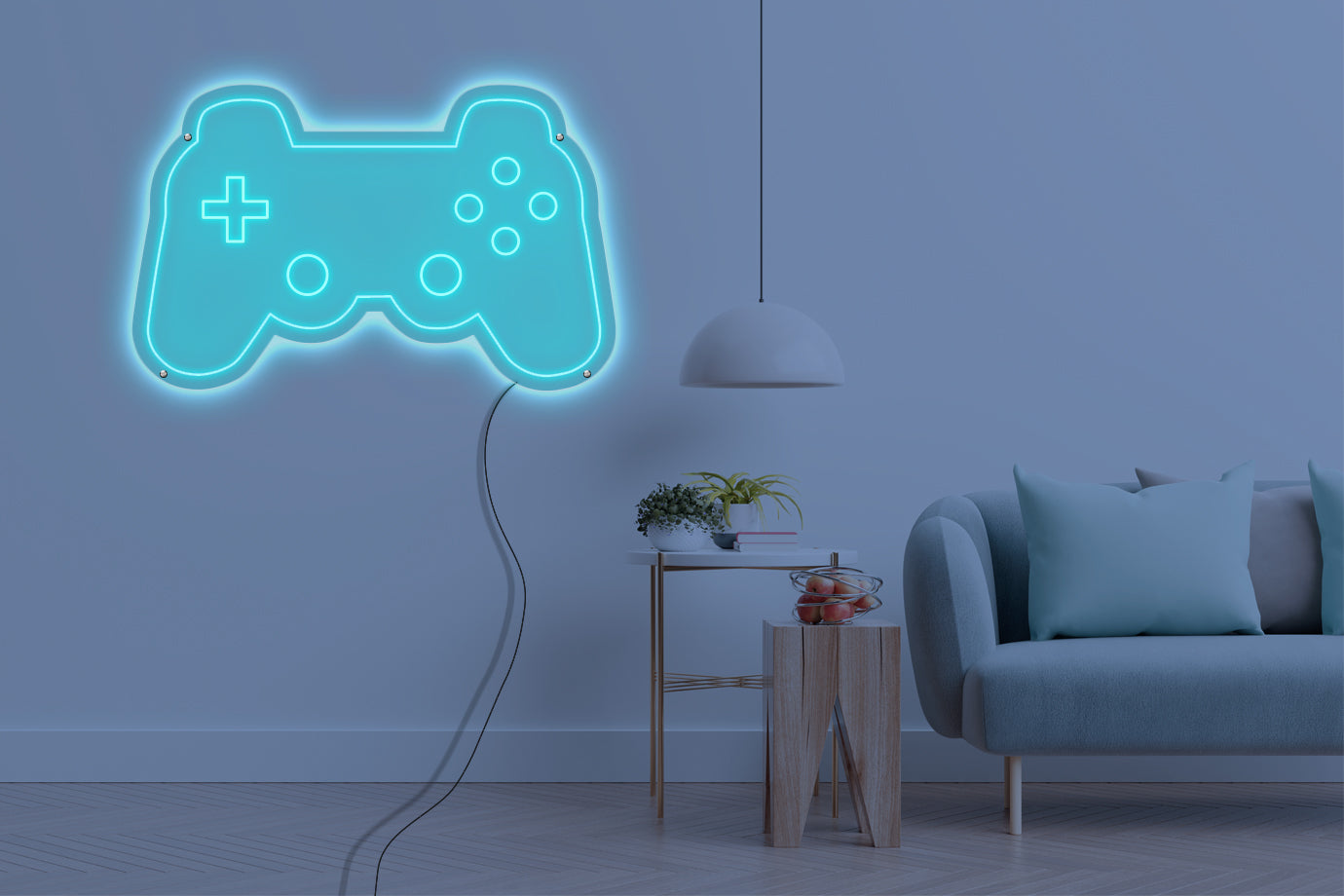 Neon LED schriftzug sign schild light strip türkis online home dekor business gaming lifestyle, spiel